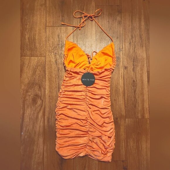 White Fox Change It Up Mini Dress Bodycon Orange Size M - Picture 7 of 11